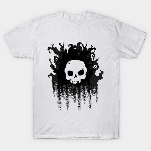 Spooky Skull Forest T-Shirt by SuspendedDreams